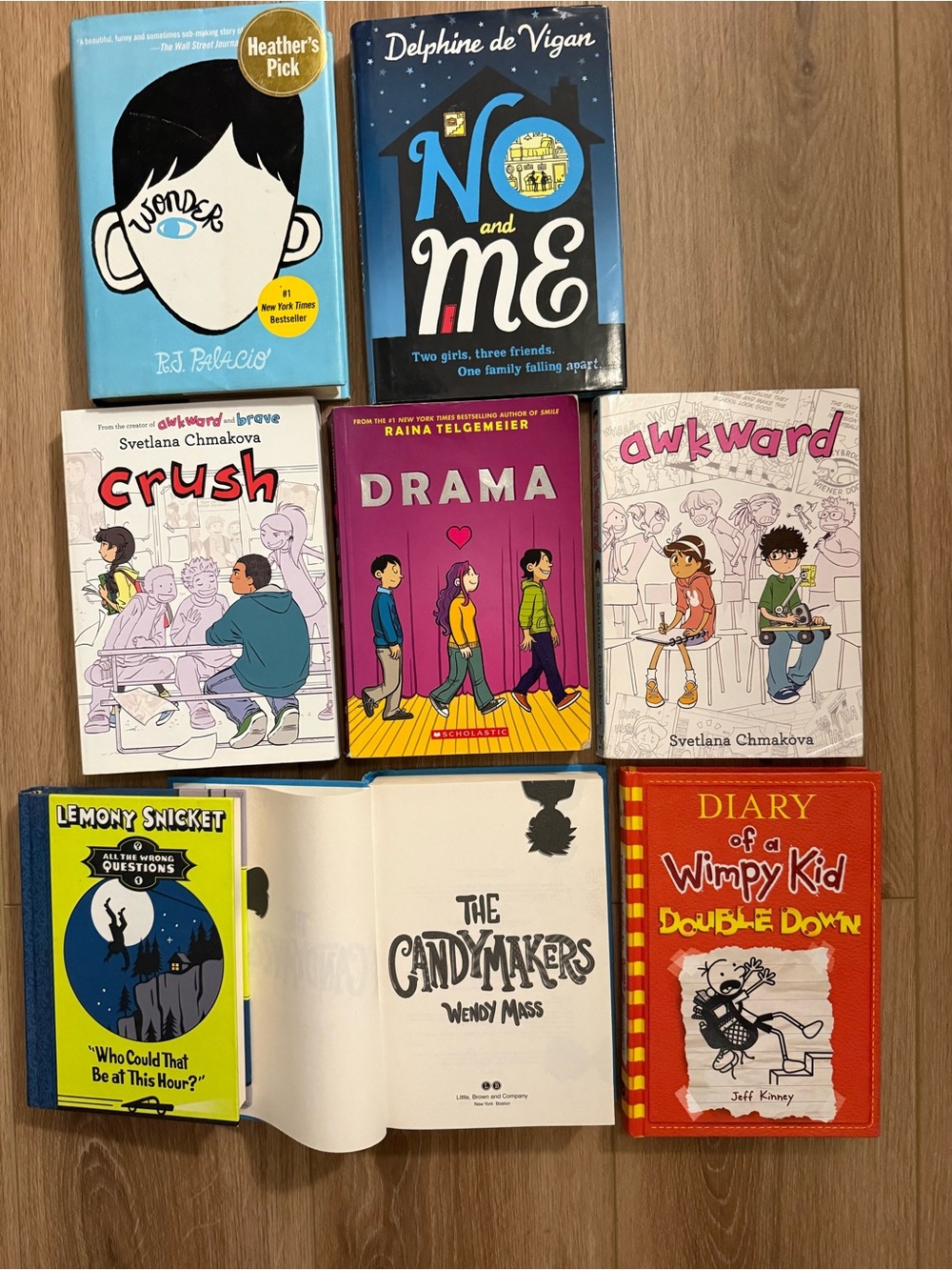 Kids Book Lot | Wonder • Wimpy Kid • Raina Telgemeier • Lemony Snicket